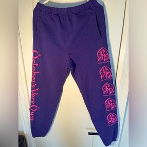 OVO sweatpants purple